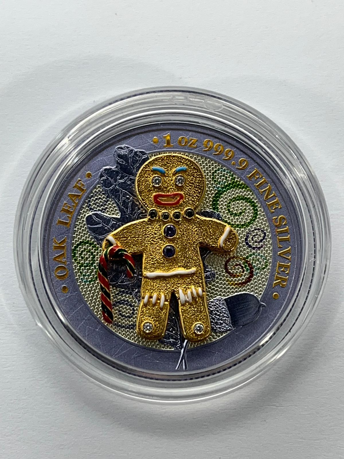 Gingerbread Blue/Purple background with Cane - 1 oz