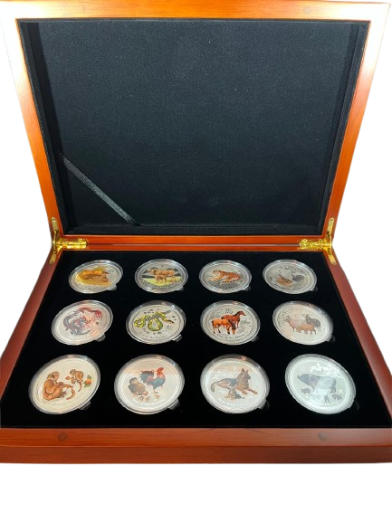 12 x 1 oz - Lunar Series II Colored Complete 2008-2019