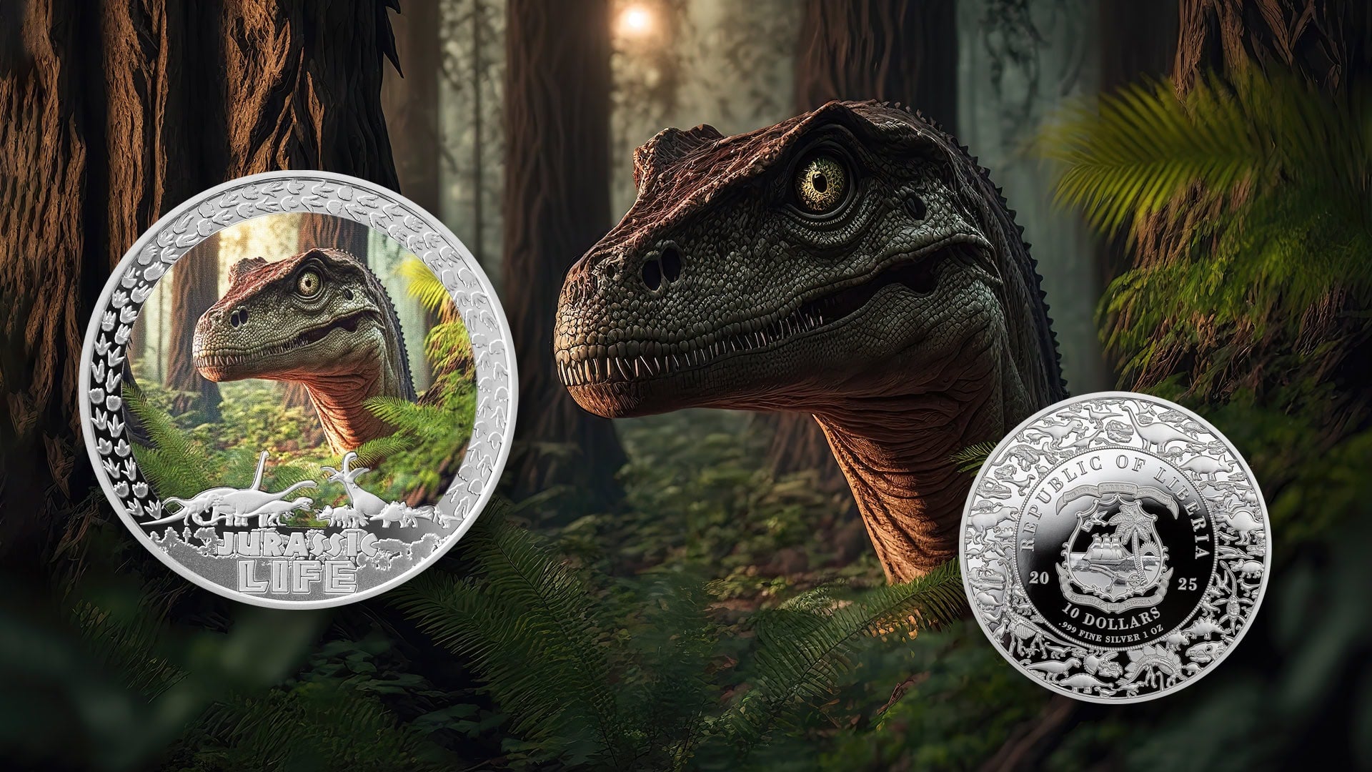 Liberia – Jurassic Life - Velociraptor