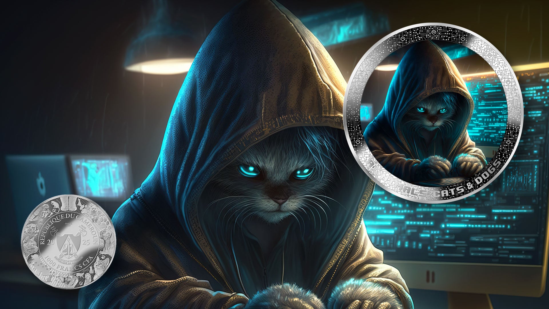 Cameroon – AI•NIMALS - Hacker Cat