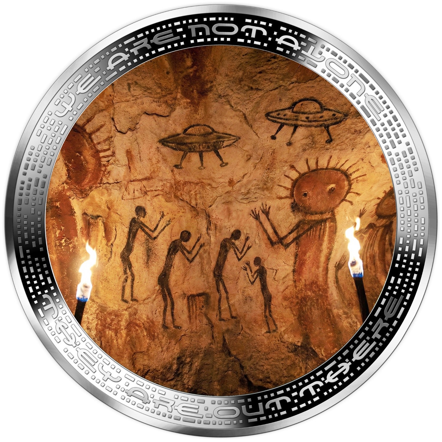 Cameroon - We are not alone – Prehistoric Alien Painting