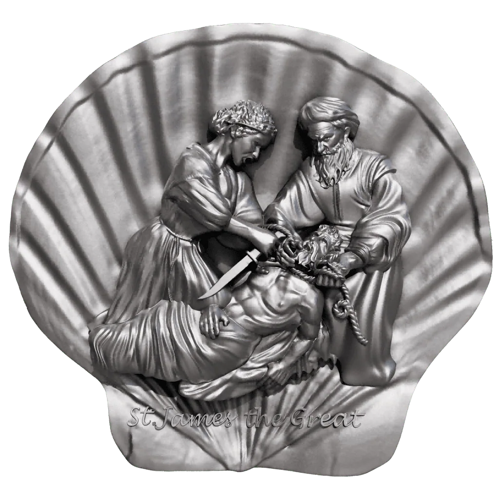 Cameroon - Saint James The Great 12 Apostle Series ANTIQUED - 2 oz