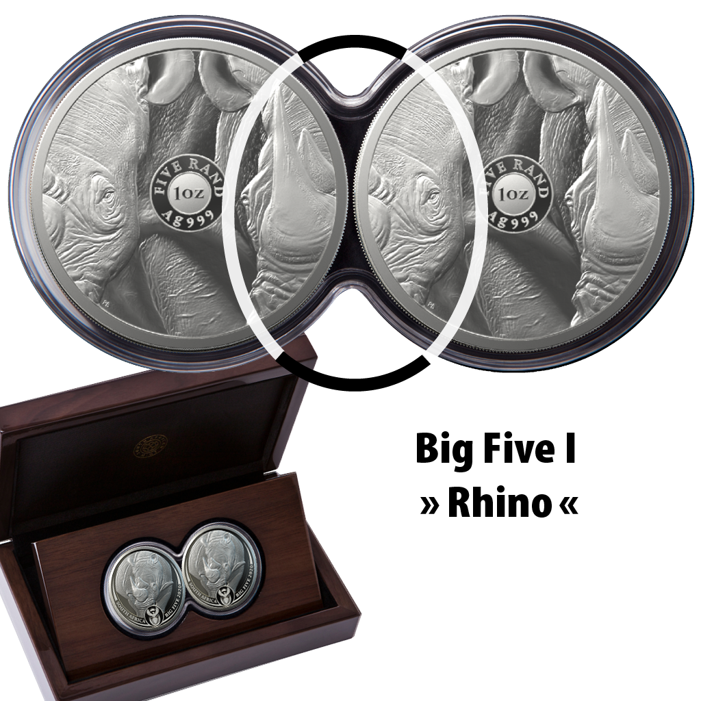 South Africa - Big Five I - Rhino - Double Capsule - 2 oz