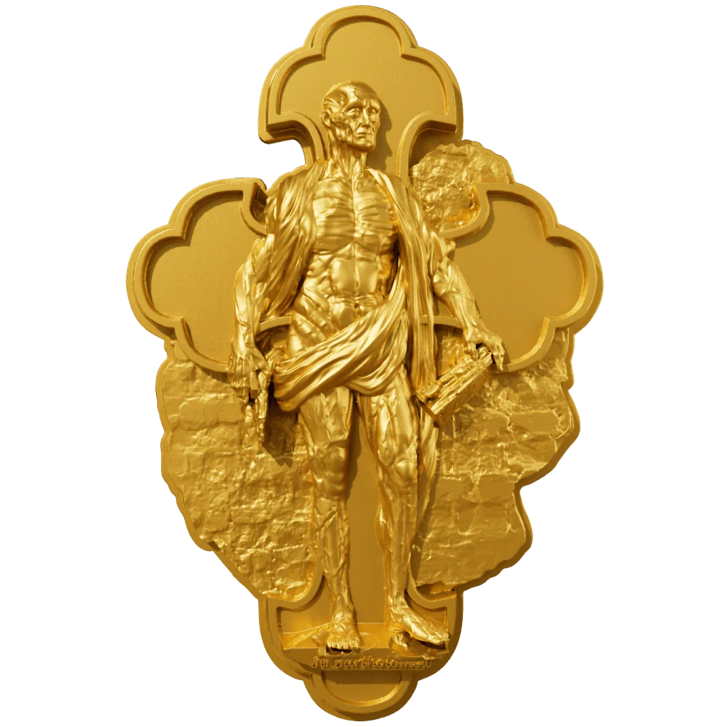 Cameroon - Saint Bartholomew 12 Apostle Series GILDED - 2 oz