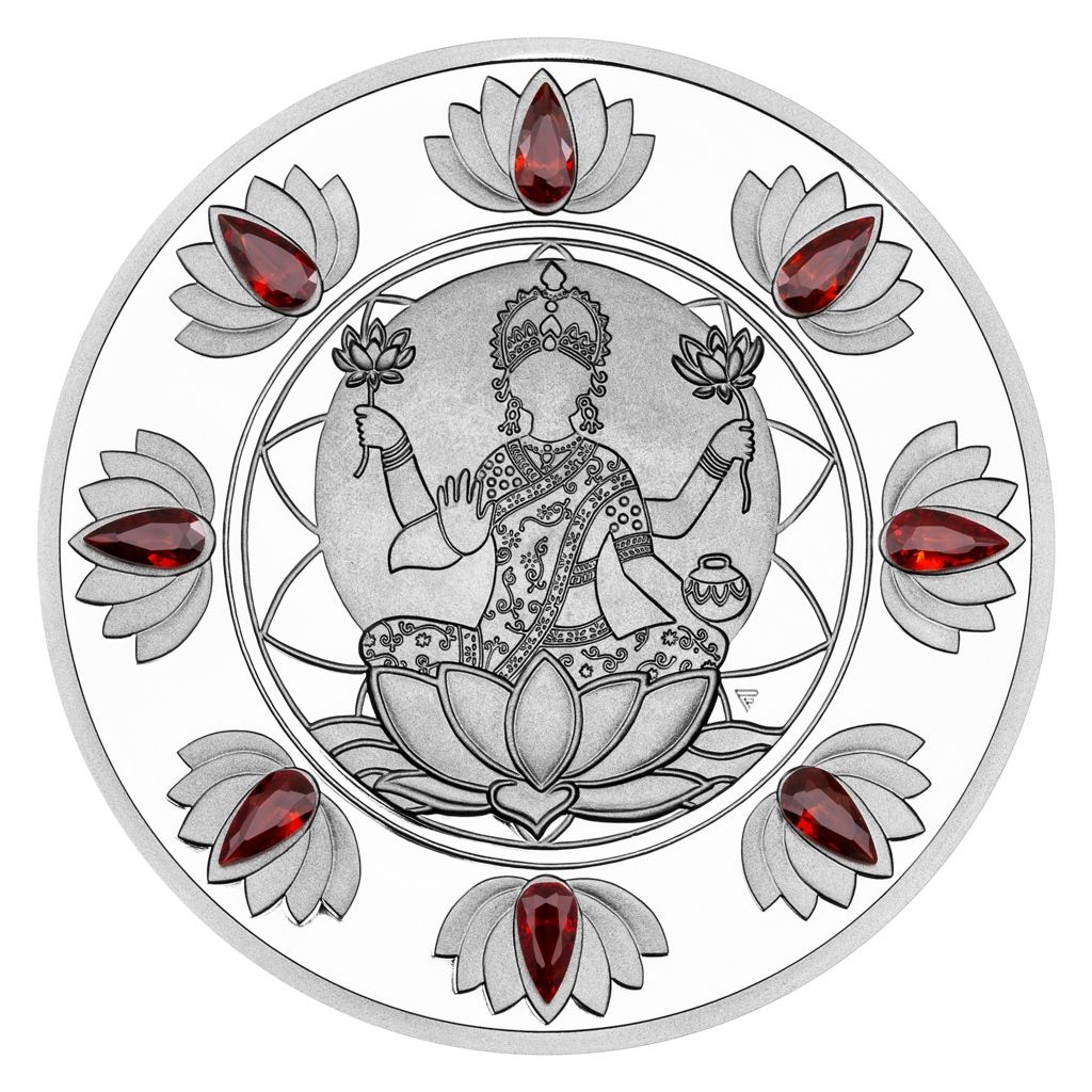 Niue - Crystal Coin - Happy Diwali Proof Silver Coin - 1 oz