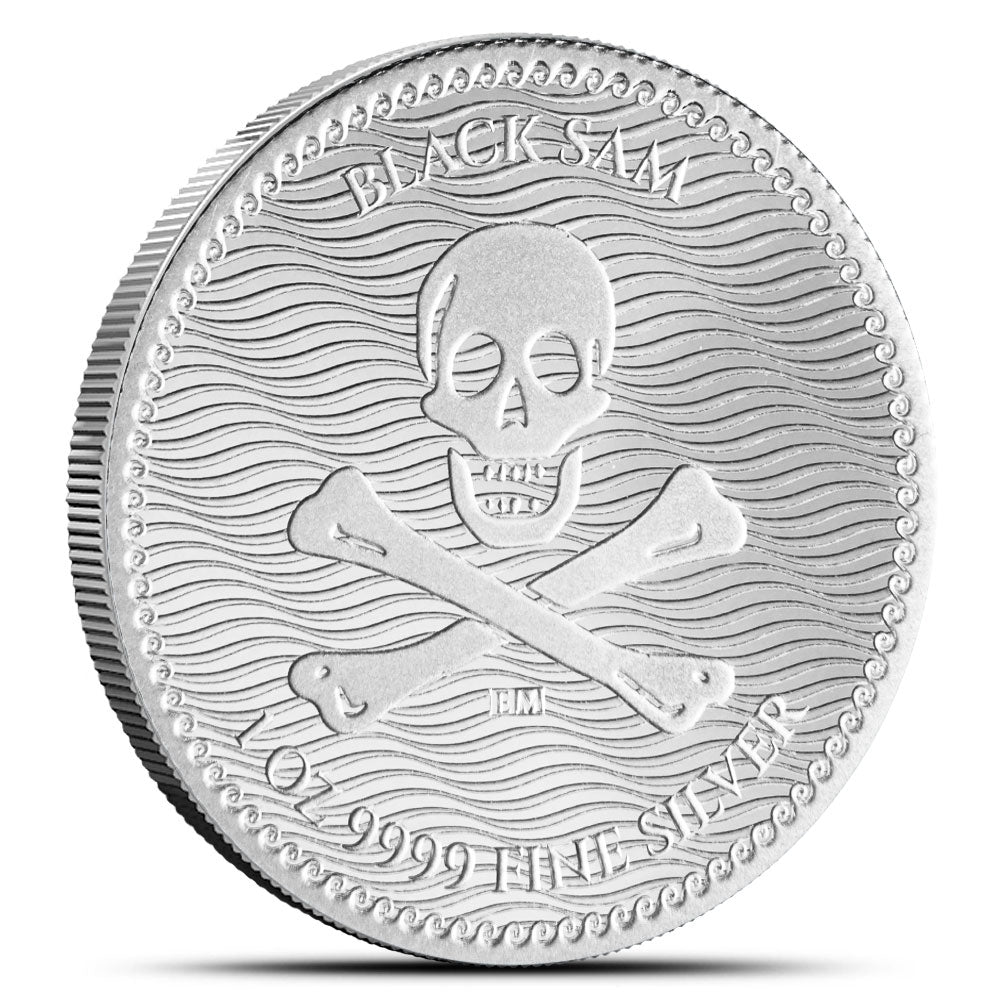 Niue - Black Sam - Jolly Roger Series Silver Coin BU (In Capsule) - 1 oz