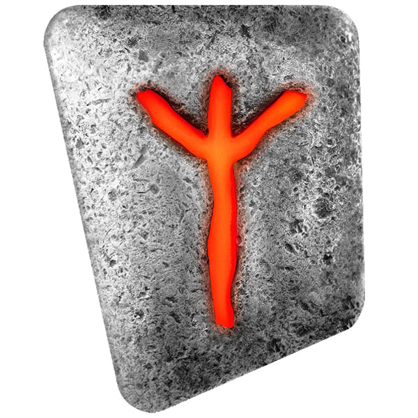 2023 Germania Runes - Algiz 1oz Silver Ennobled Cast Bar