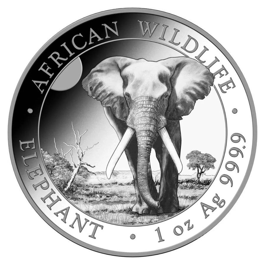 2025 - 1 oz - African Wildlife Somalian Elephant Silver Coin