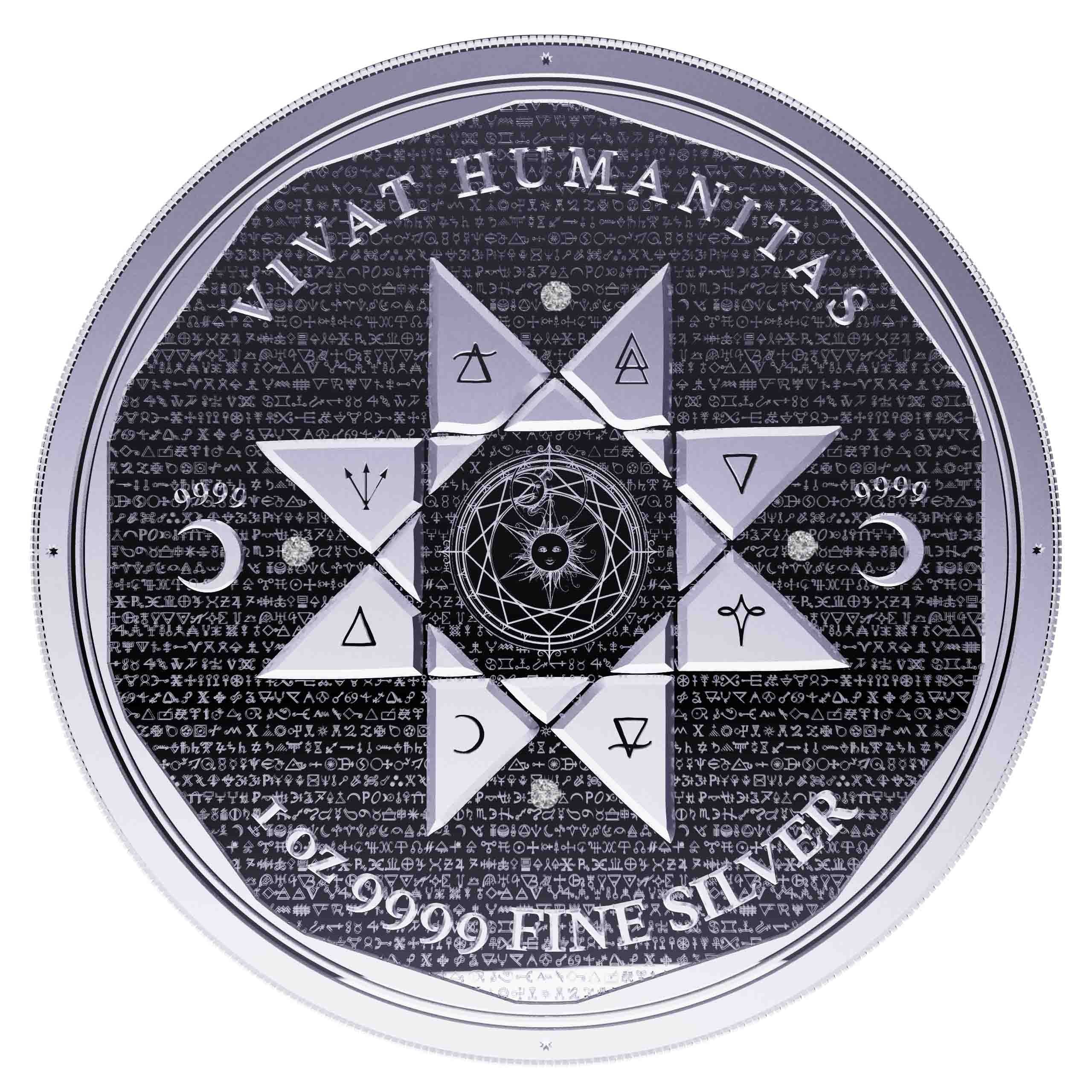 2022 - 1 oz - Tokelau Silver Vivat Humanitas Proof Coin (In Capsule)