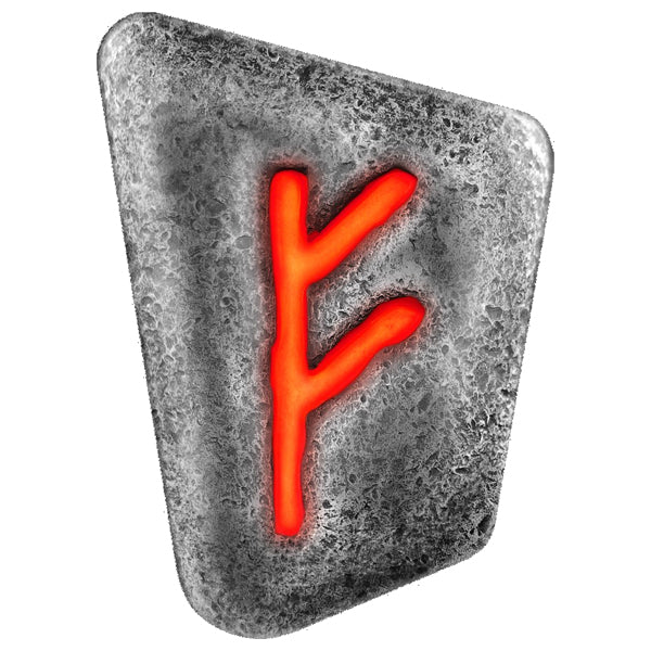 2023 Germania Runes - Fehu 1 oz Silver Ennobled Cast Bar