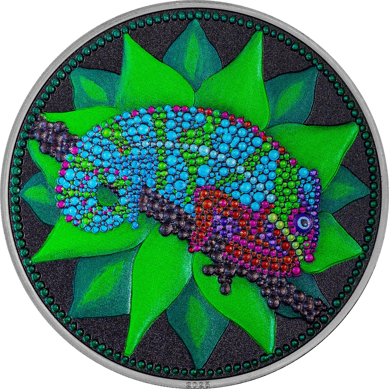 Palau - Chameleon - Dot Art series - 3 oz