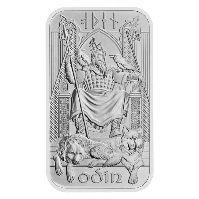 The Royal Mint and Germania Mint Norse Gods – Odin Fine Silver Bar (In Assay) 1 oz