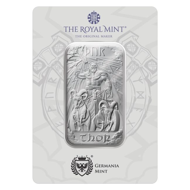 The Royal Mint and Germania Mint Norse Gods – Thor Fine Silver Bar (In Assay) 1 oz