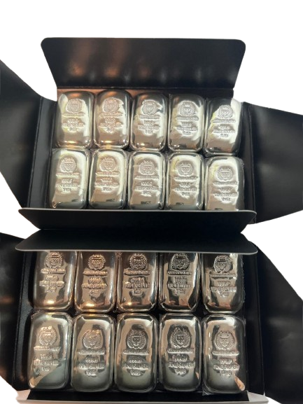 20 x 1 oz - Germania Mint 999 Fine Silver Poured Bullion Bar