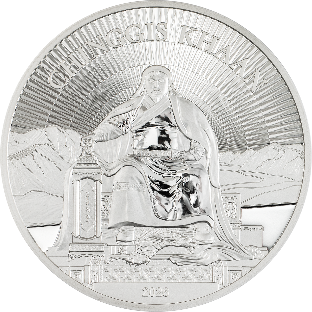 Mongolia - CHINGGIS KHAAN Silver Proof - 1 oz