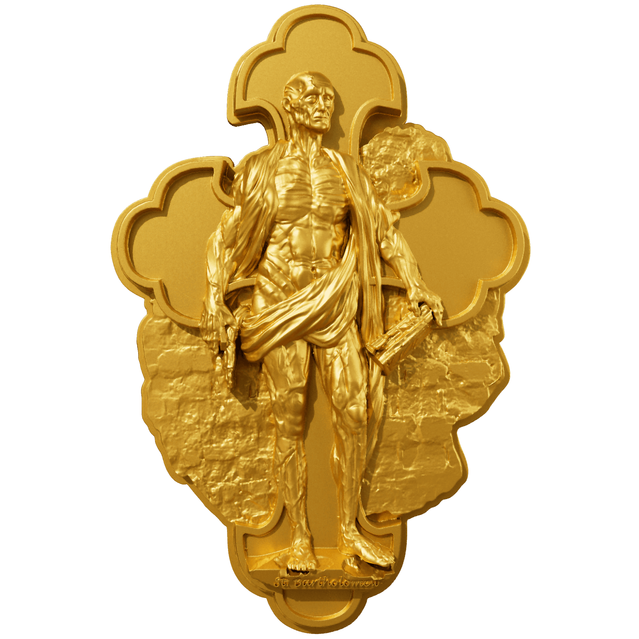 Cameroon - Saint Bartholomew 12 Apostle Series GILDED - 2 oz