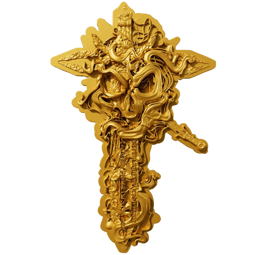 Cameroon - Saint Thomas 12 Apostle Series GILDED - 2 oz