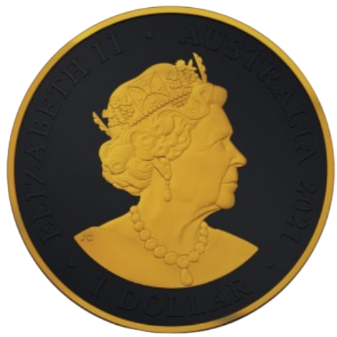 Australia - Silver Zoo Cheetah Black Platinum 24k Gold - 1 oz