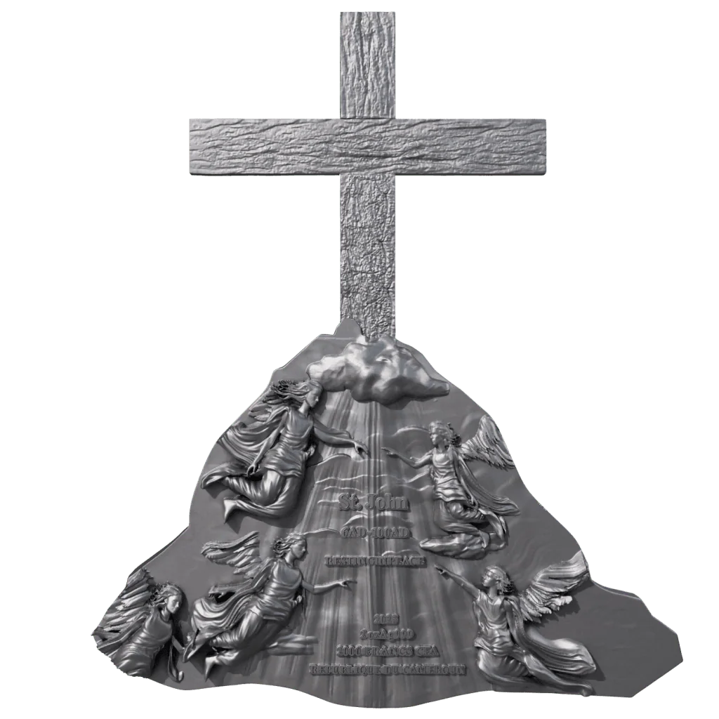 Cameroon - Saint John 12 Apostle Series ANTIQUED - 2 oz