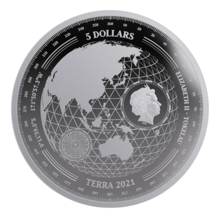2021 - 1 oz - Tokelau Silver Terra Coin (In Capsule)