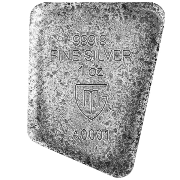 2023 Germania Runes - Algiz 1oz Silver Ennobled Cast Bar