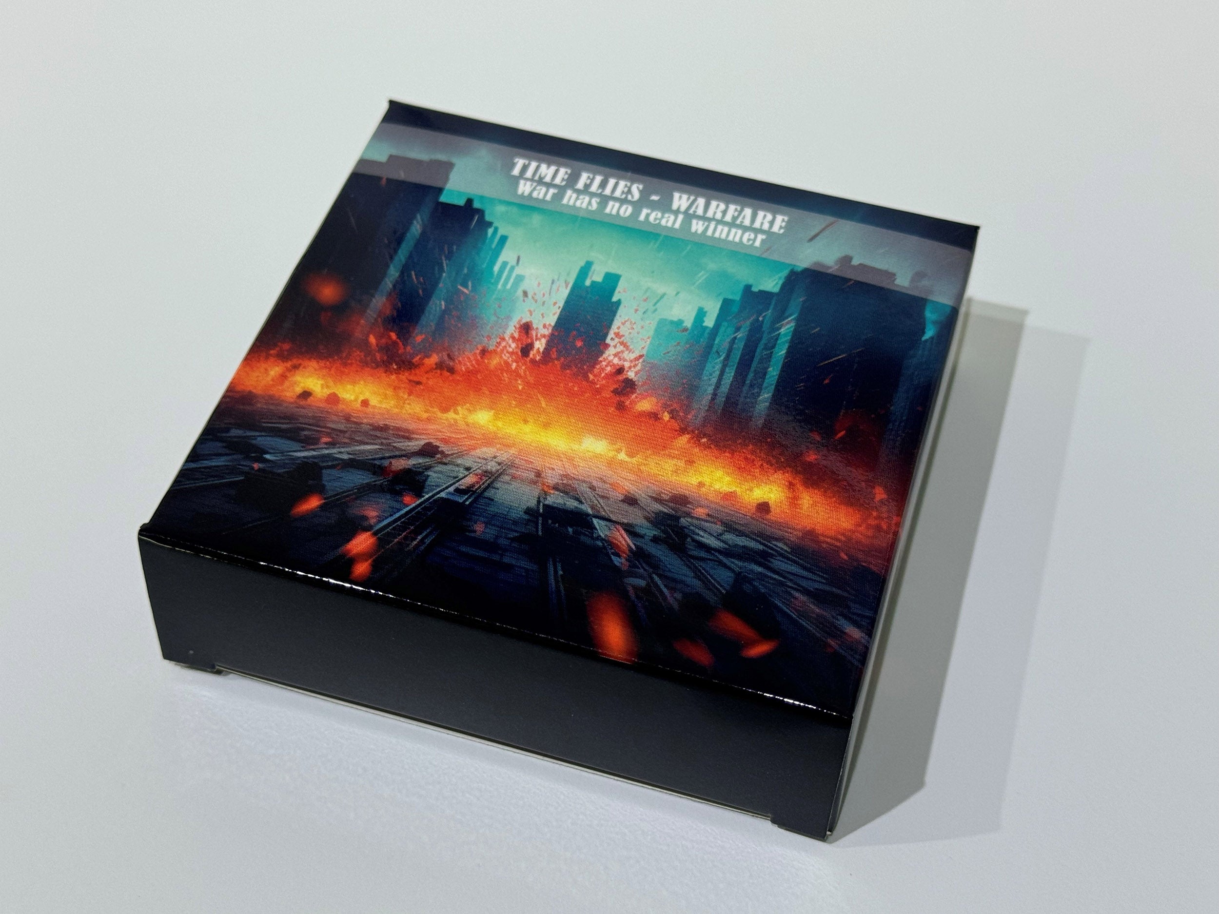 Gabon - War has no real winner BLACK PROOF – Time Flies - 2 oz