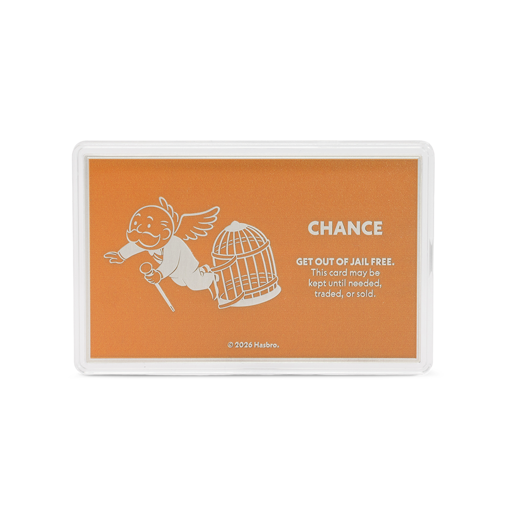 Niue - MONOPOLY - Chance Cards - Get out of Jail Free Card - 1 oz