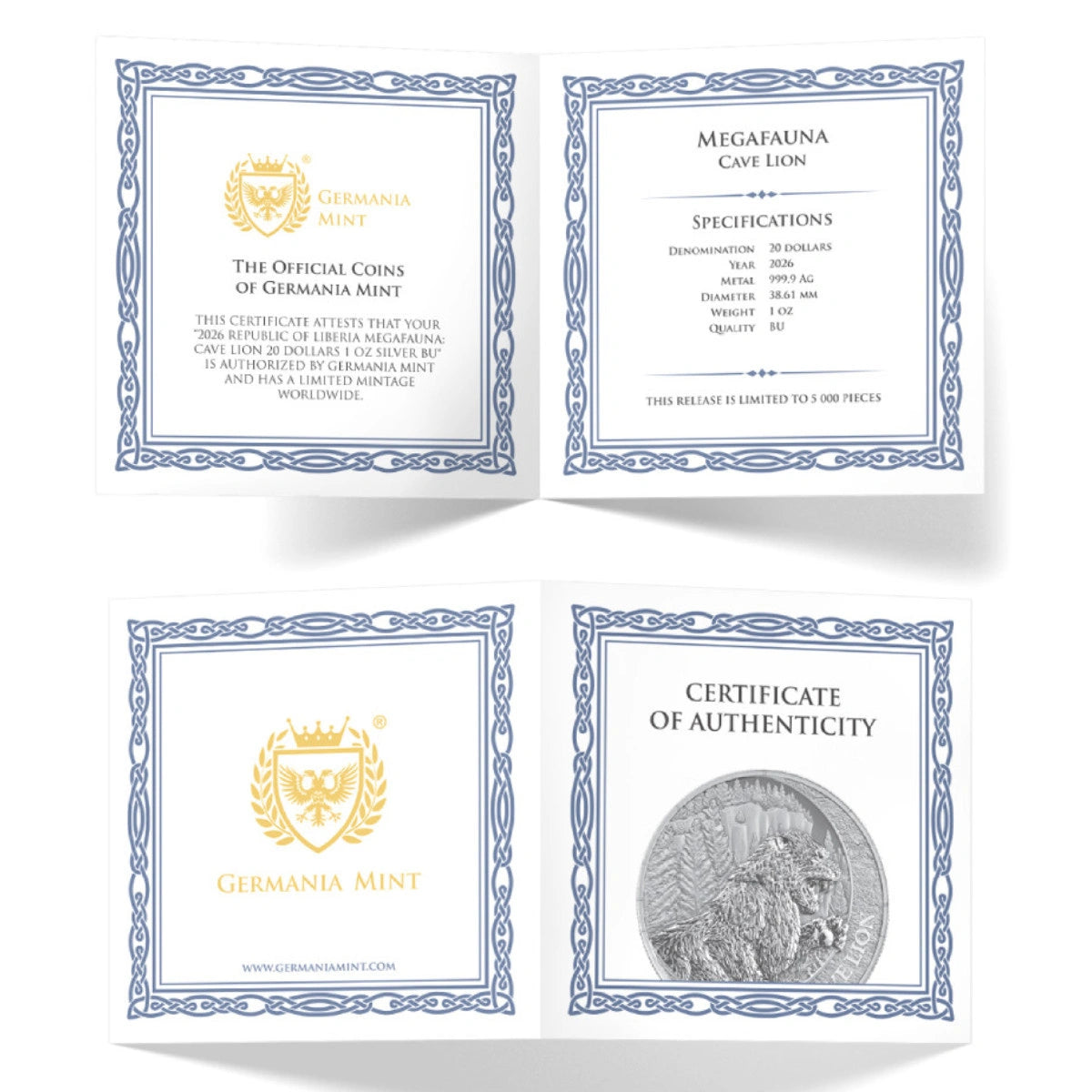 Liberia - Cave Lion Megafauna - 1 oz