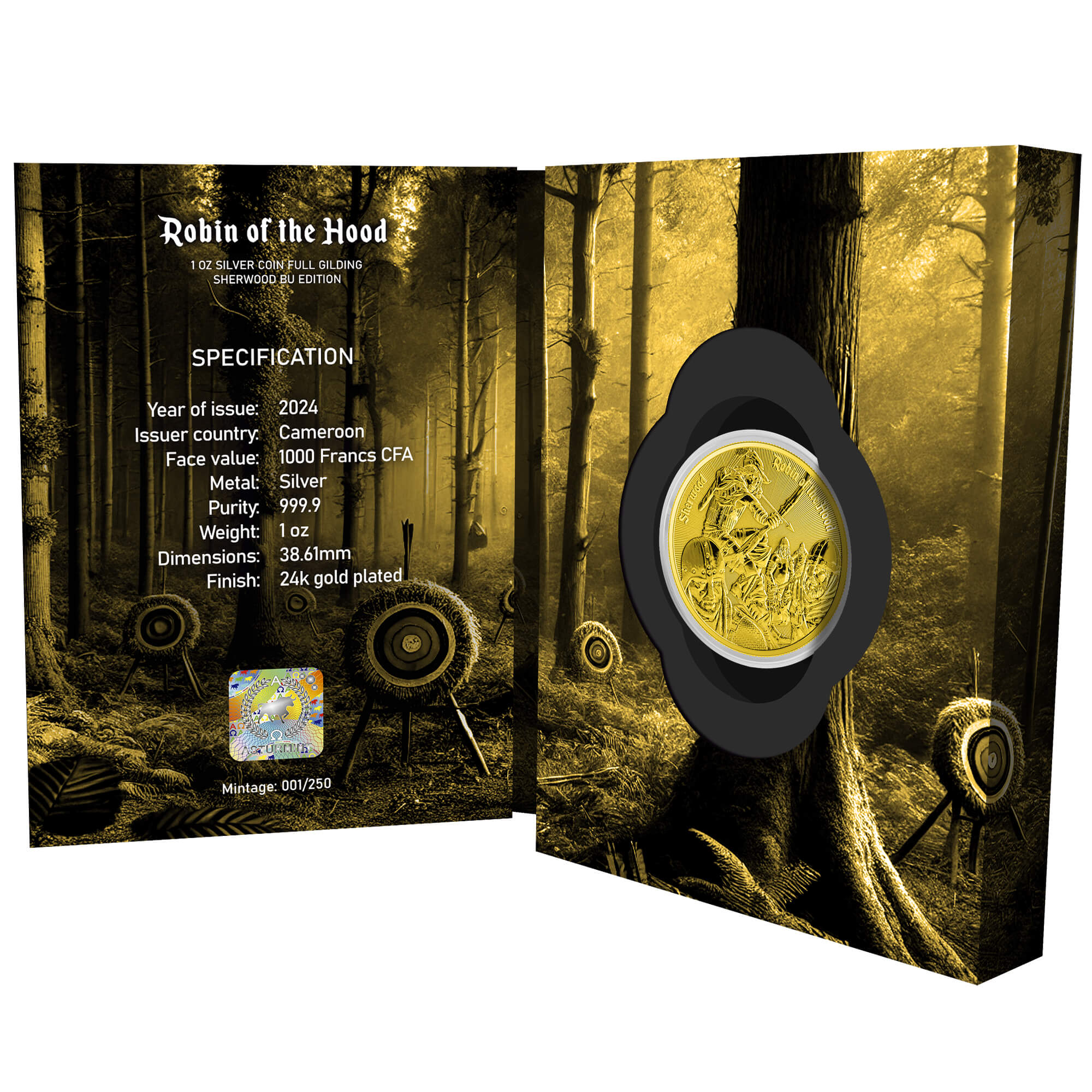 Cameroon - Sherwood - Robin of the Hood - Full Gilding - 1 oz