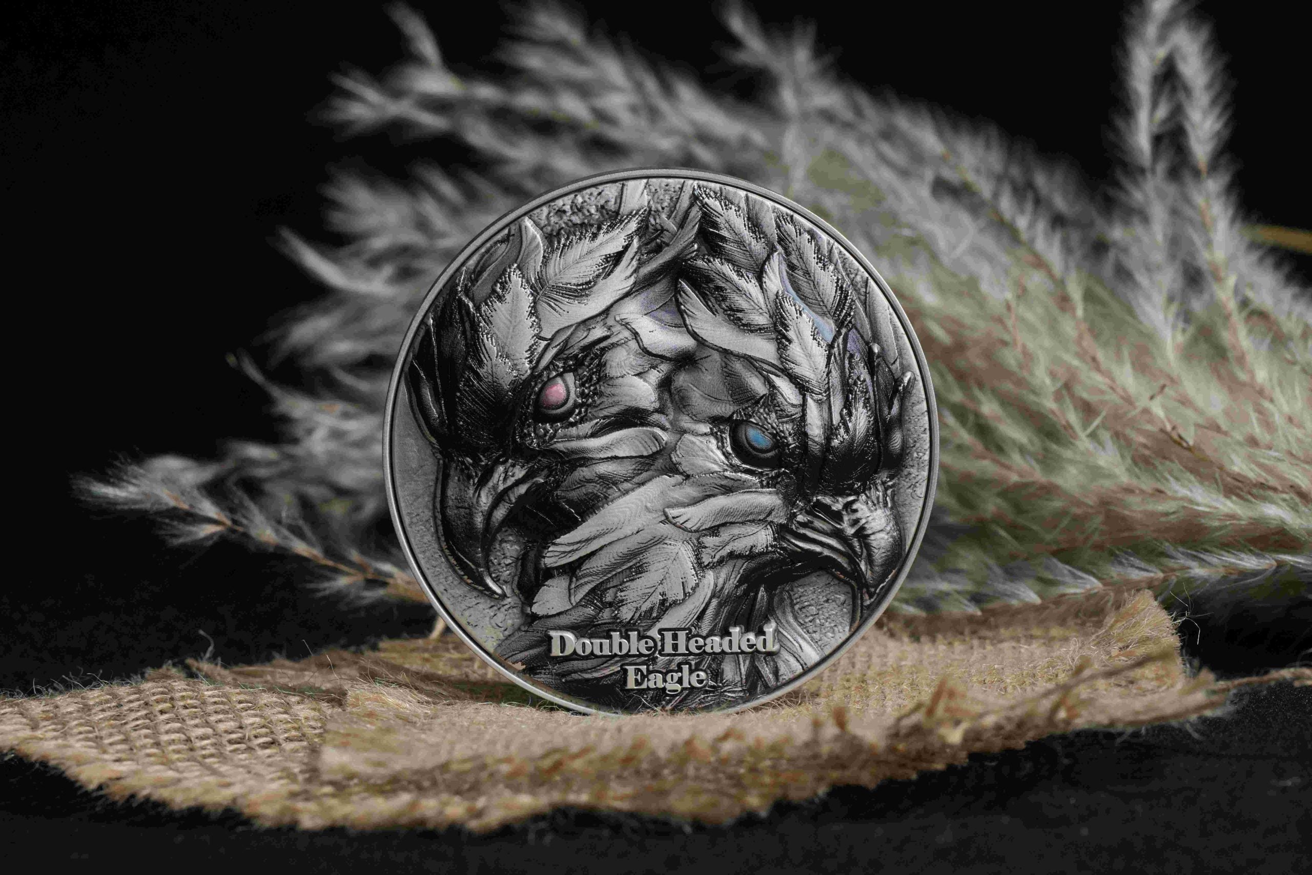 Cameroon - Double Headed Eagle Bi-Metal - 2 oz silver & 11,5 oz Copper