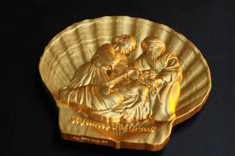 Cameroon - Saint James The Great 12 Apostle Series GILDED - 2 oz