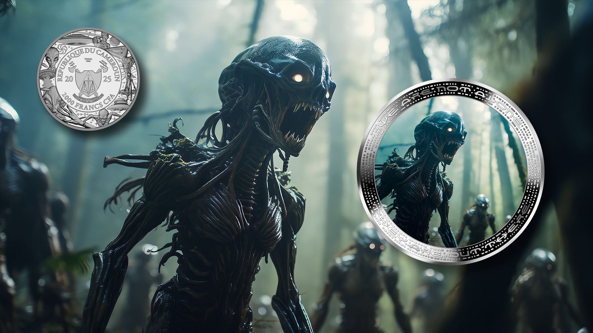 Aliens in Forest – Alien & UFO series 2 oz