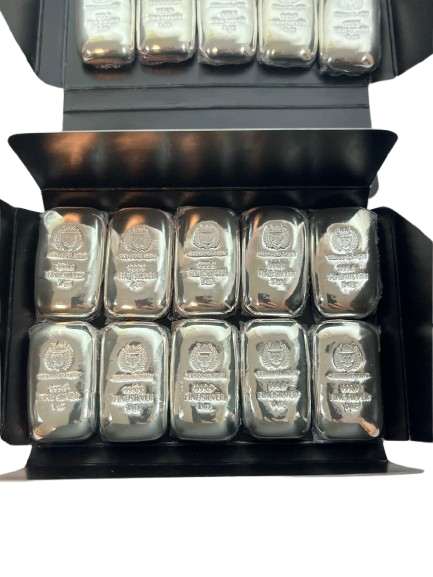 20 x 1 oz - Germania Mint 999 Fine Silver Poured Bullion Bar