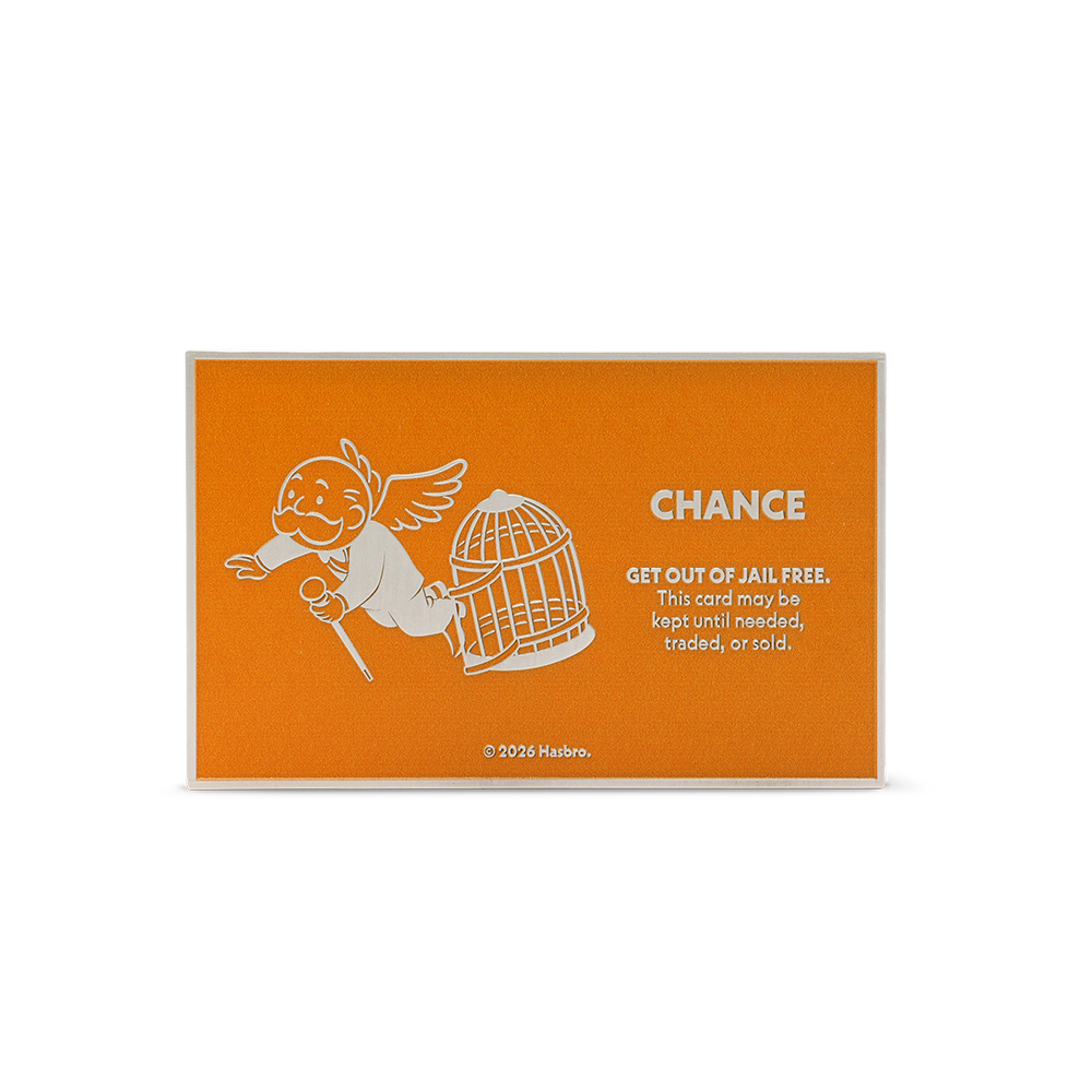 Niue - MONOPOLY - Chance Cards - Get out of Jail Free Card - 1 oz