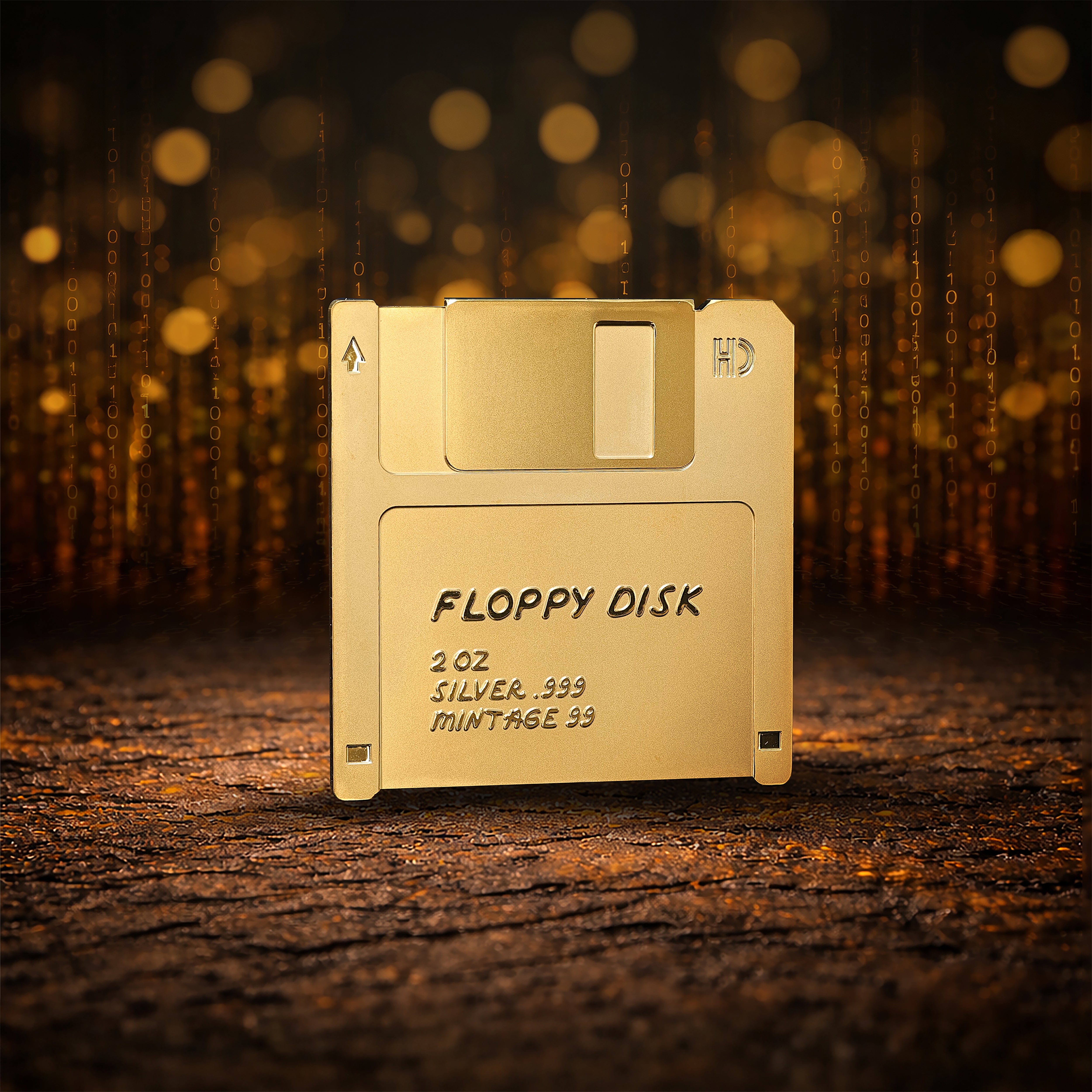 Niue – Floppy Disk Gilded - TechStalgic