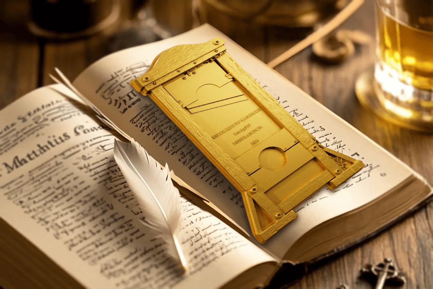 Cameroon - Saint Matthias 12 Apostle Series GILDED - 2 oz