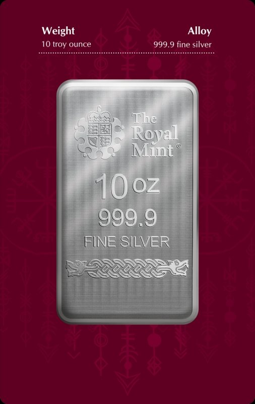 The Royal Mint and Germania Mint Norse Gods Loki Silver Bar (In Assay) - 10 oz