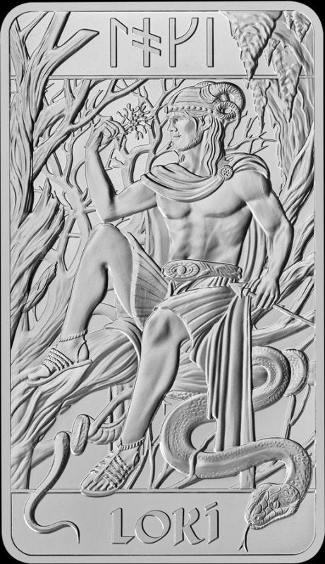 The Royal Mint and Germania Mint Norse Gods Loki Silver Bar (In Assay) - 10 oz