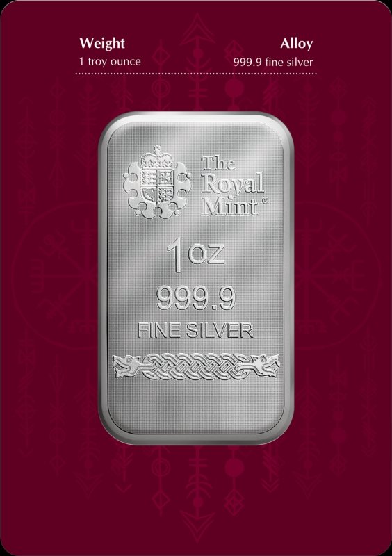The Royal Mint and Germania Mint Norse Gods Loki Silver Bar (In Assay) - 1 oz