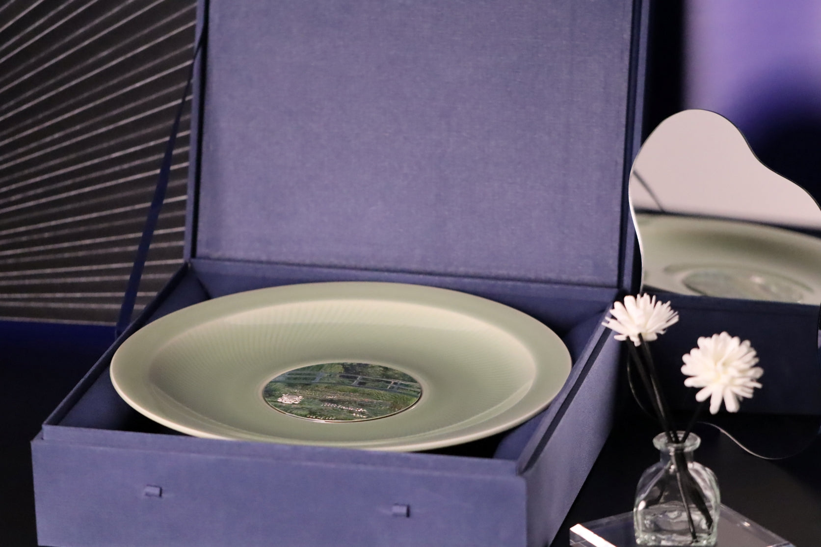 Chad - Water Lily Pond 1889 By Claude Monet Celadon Porcelain - 2 oz