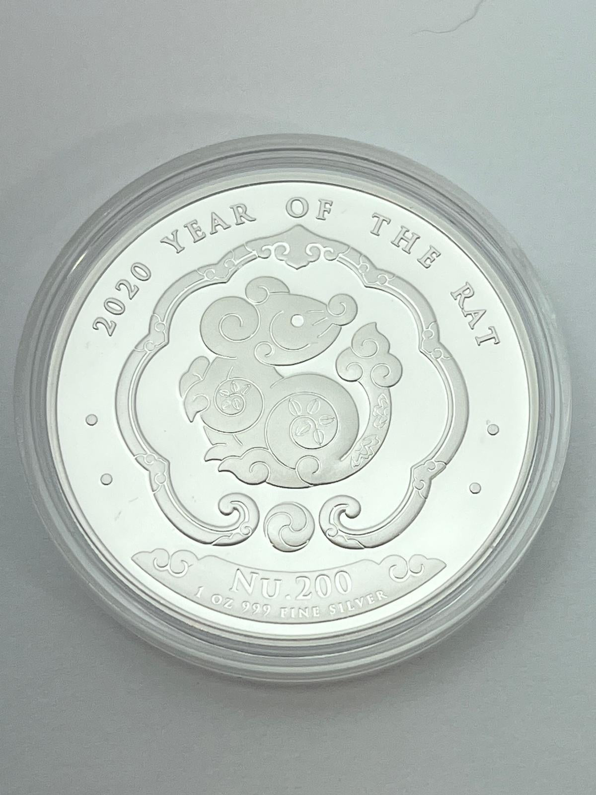 Kingdom of Bhutan – Chinese Lunar Series 2017–2024 – 8 x 1 oz Silvermynt