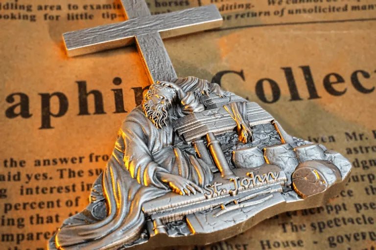 Cameroon - Saint John 12 Apostle Series ANTIQUED - 2 oz