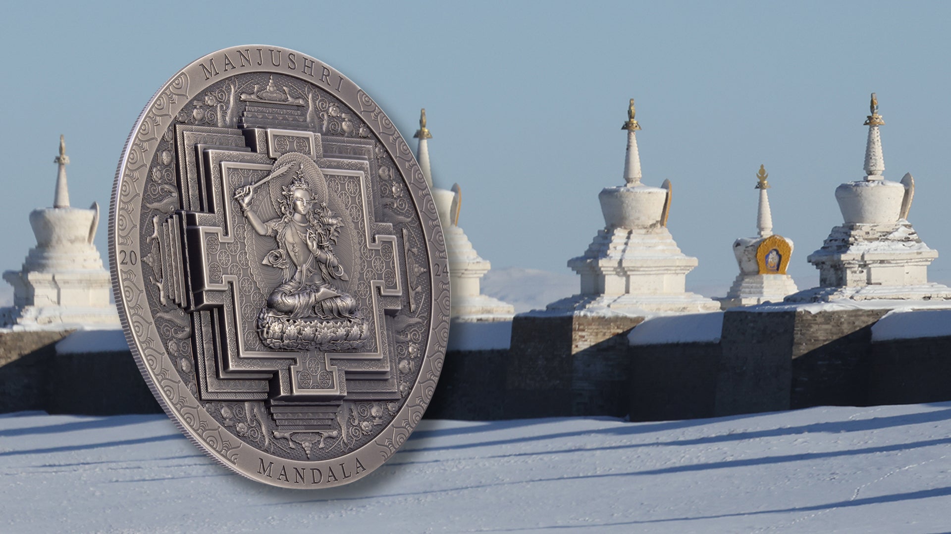 Mongolia - Archeology & Symbolism - Manjushri Mandala Antiqued