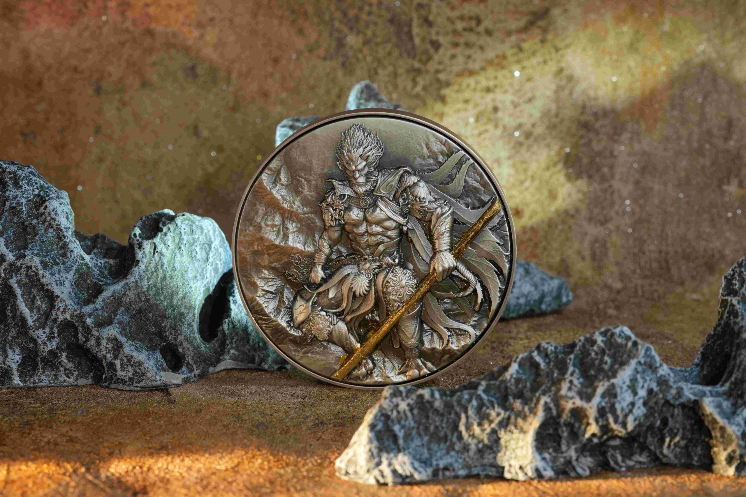 Cameroon - Monkey King Wukong Bi-Metal - 2 oz silver & 11,5 oz Copper