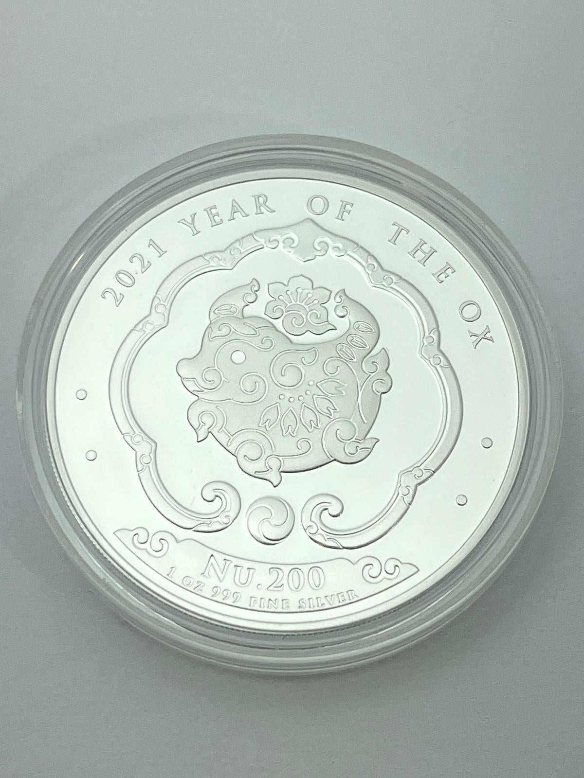 Kingdom of Bhutan – Chinese Lunar Series 2017–2024 – 8 x 1 oz Silvermynt