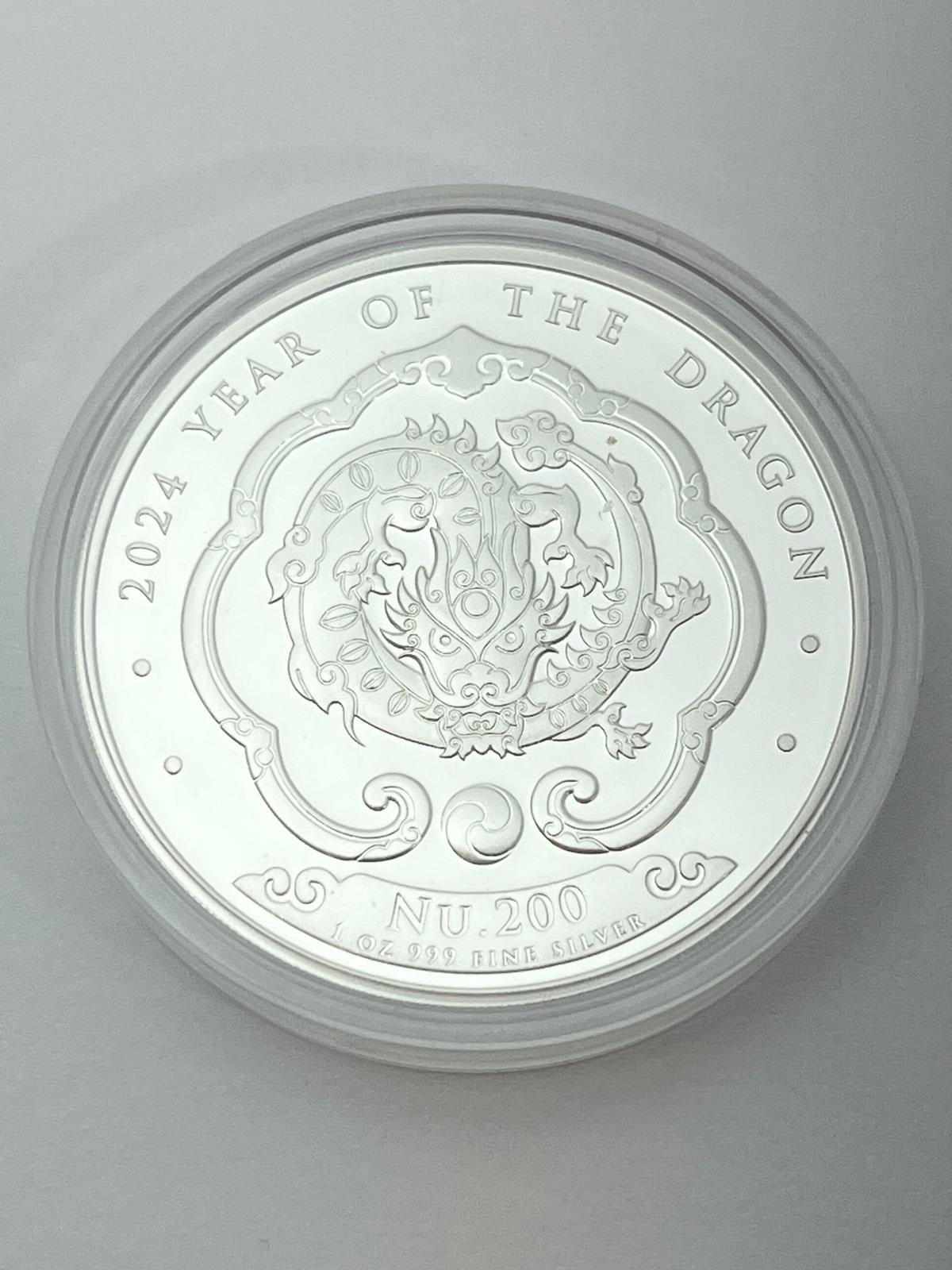 Kingdom of Bhutan – Chinese Lunar Series 2017–2024 – 8 x 1 oz Silvermynt