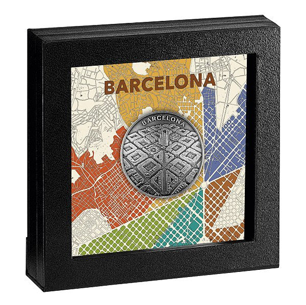 Barcelona Labyrinth - From Drone Eye View - Antique Finish 2 oz