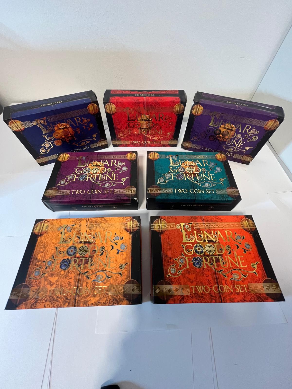 14 x 1 oz - Lunar Good Fortune Komplett set 14 x 1 oz (7 sets 2 x 1 oz)