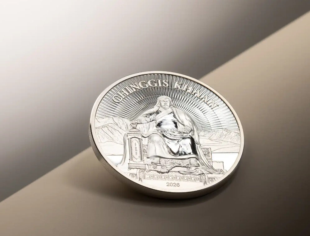 Mongolia - CHINGGIS KHAAN Silver Proof - 1 oz