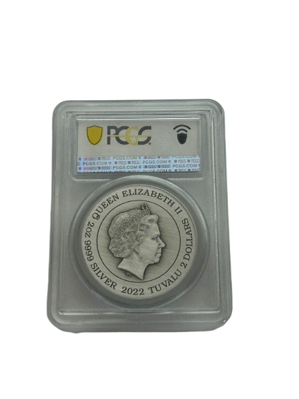 Tuvalu - Dragon Antique Colorized First Strike - PCGS MS 70 - 2 oz